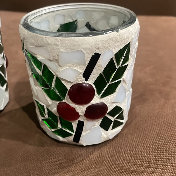 NWOT: Sparkling Christmas Tea Light Candle Holders - Set of 2 - Picture 7 of 12